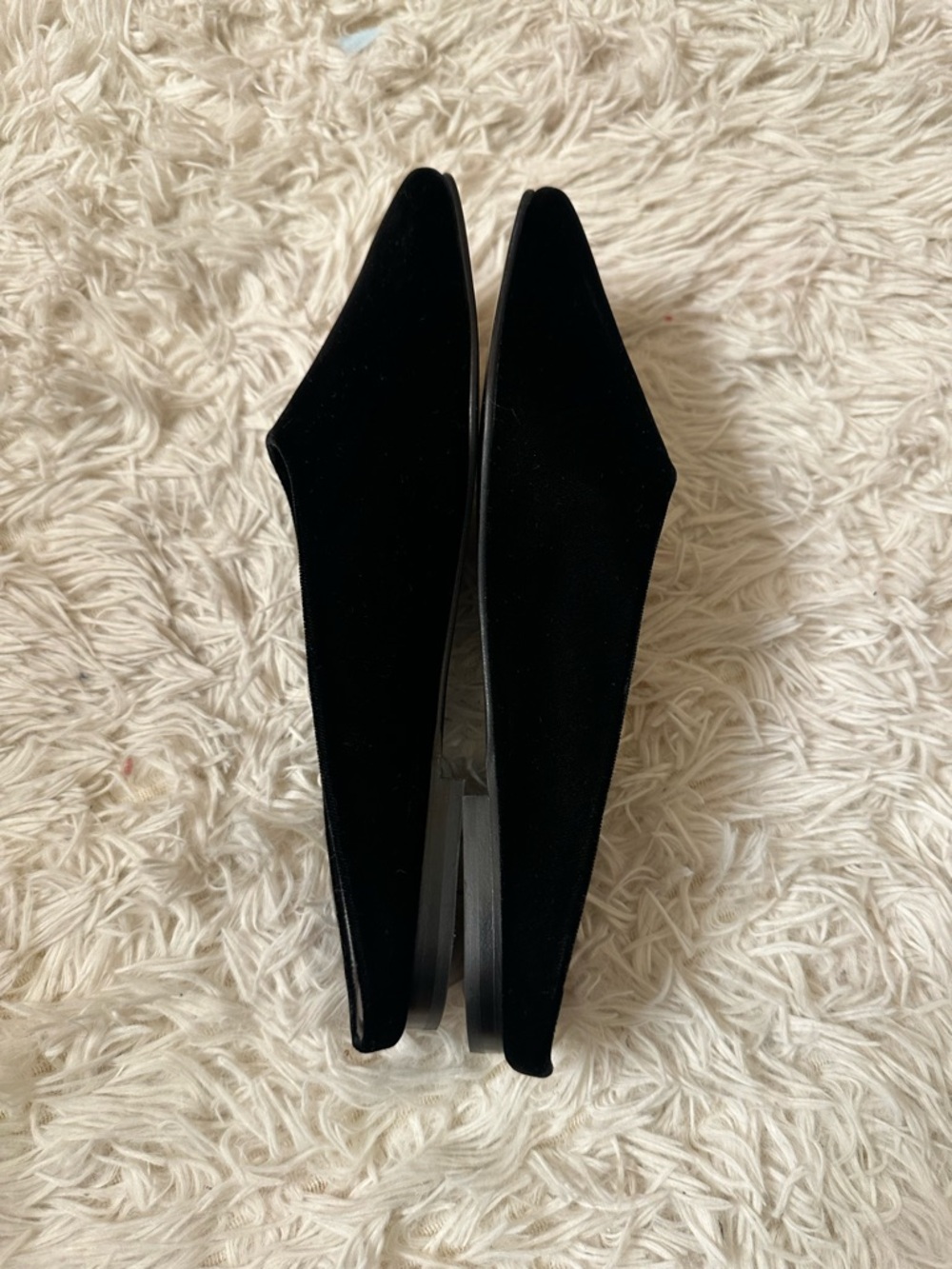 Margaux x Alex Mill The Clara Velvet Slip On Mules in black size 38.5 - Picture 3 of 7